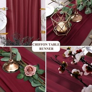 Burgundy table runner